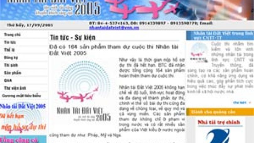 Nhân tài đất Việt 2005: Phần mềm chiếm ưu thế!